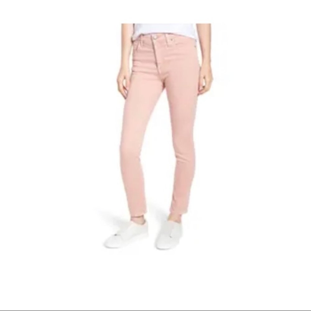 Caslon High Waist Skinny Ankle Jeans Peach Apricot Size 10 EUC